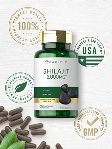 Foto 6 pulgar | Suplemento Carlyle Shilajit En Cápsulas De 2000 Mg, 90 Unidades - Venta Internacional.