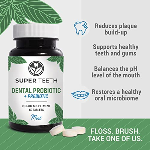 Foto 5 pulgar | Probiótico Dental Super Teeth, Masticable Para Niños Y Adultos, Menta - Venta Internacional.