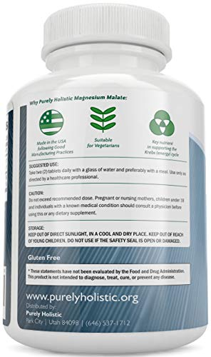 Foto 4 pulgar | Suplemento Puramente Holístico De Malato De Magnesio, 400 Mg X 270, Mesa - Venta Internacional.
