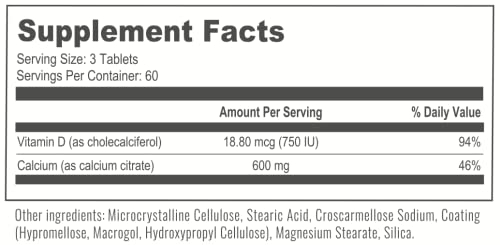 Foto 3 pulgar | Suplemento De Citrato De Calcio Bariatricpal Easy Swallow 600 Mg - Venta Internacional.