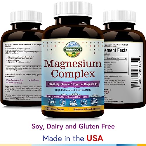 Foto 3 | Suplemento Terranics Magnesium Complex 240 Cápsulas - Venta Internacional.