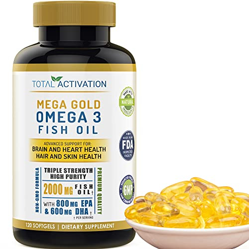 Foto 2 pulgar | Complementa Las Cápsulas Blandas De 2000 Mg De Aceite De Pescado Omega 3 De Total Activation - Venta Internacional.