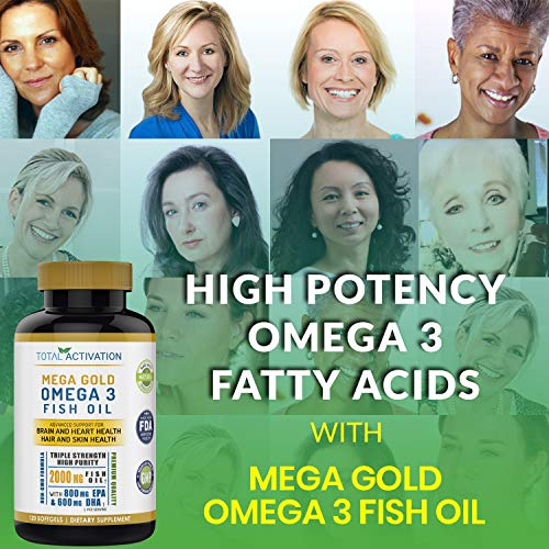 Foto 6 | Complementa Las Cápsulas Blandas De 2000 Mg De Aceite De Pescado Omega 3 De Total Activation - Venta Internacional.
