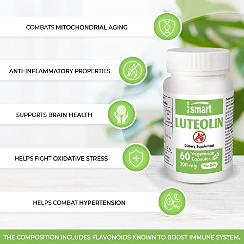 Foto 3 pulgar | Suplemento Supersmart Luteolin 100 Mg Con Extracto De Cacahuete - Venta Internacional.