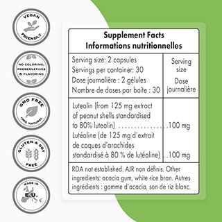 Foto 3 | Suplemento Supersmart Luteolin 100 Mg Con Extracto De Cacahuete - Venta Internacional.