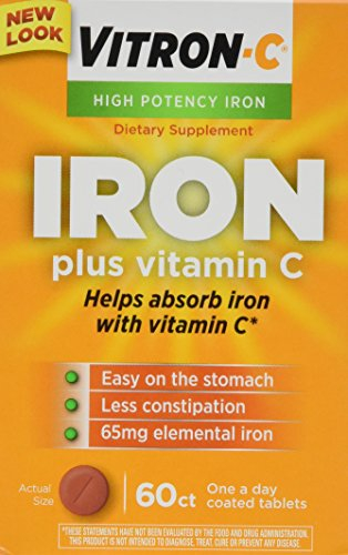 Suplemento De Hierro Vitron-c, Tabletas De Alta Potencia, 60 Unidades (paquete De - Venta Internacional.