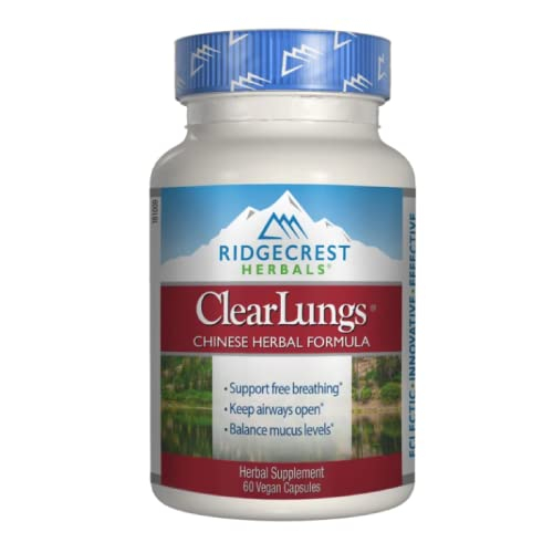 Suplemento Ridgecrest Herbals Clearlungs 60 Cápsulas - Venta Internacional.
