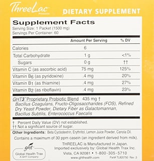 Foto 2 | Suplemento Global Health Trax Threelac Original, 60 Porciones - Venta Internacional.