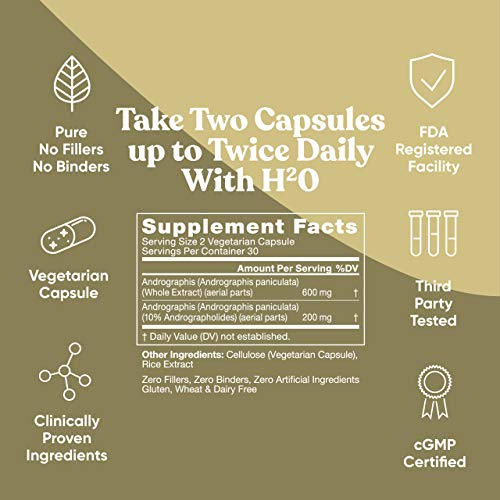 Foto 3 pulgar | Suplemento Eu Natural Armor 2 Andrographis Pure 800 Mg 60 Cápsulas - Venta Internacional.