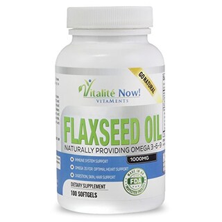 Foto 1 | Cápsulas Blandas De Aceite De Linaza Vitalité Now! 1000 Mg Orgánicos, 100 Unidades - Venta Internacional.