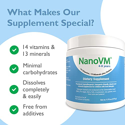 Foto 7 pulgar | Suplemento Nanovm 4-8 De Solace Nutrition Para Niños 275 G - Venta Internacional.