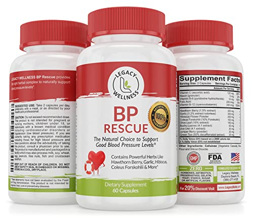 Suplemento De Apoyo A La Presión Arterial Legacy Wellness 60 Cápsulas - Venta Internacional.