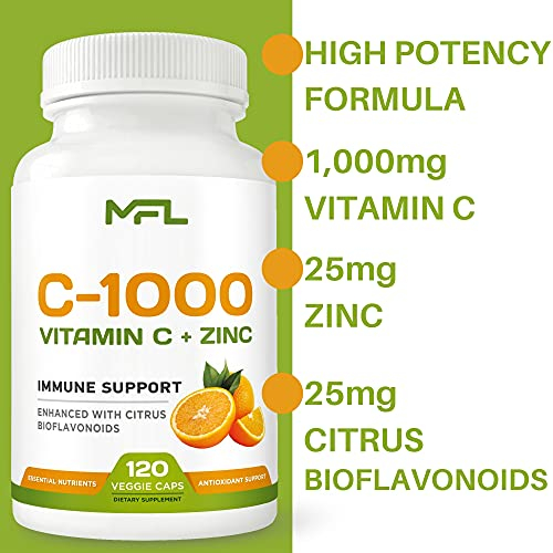 Foto 6 pulgar | Suplemento Muscle Food Labs C-1000 De Vitamina C 1000 Mg Más Zinc 2 - Venta Internacional.