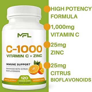 Foto 5 | Suplemento Muscle Food Labs C-1000 De Vitamina C 1000 Mg Más Zinc 2 - Venta Internacional.