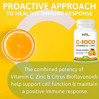 Foto 7 | Suplemento Muscle Food Labs C-1000 De Vitamina C 1000 Mg Más Zinc 2 - Venta Internacional.