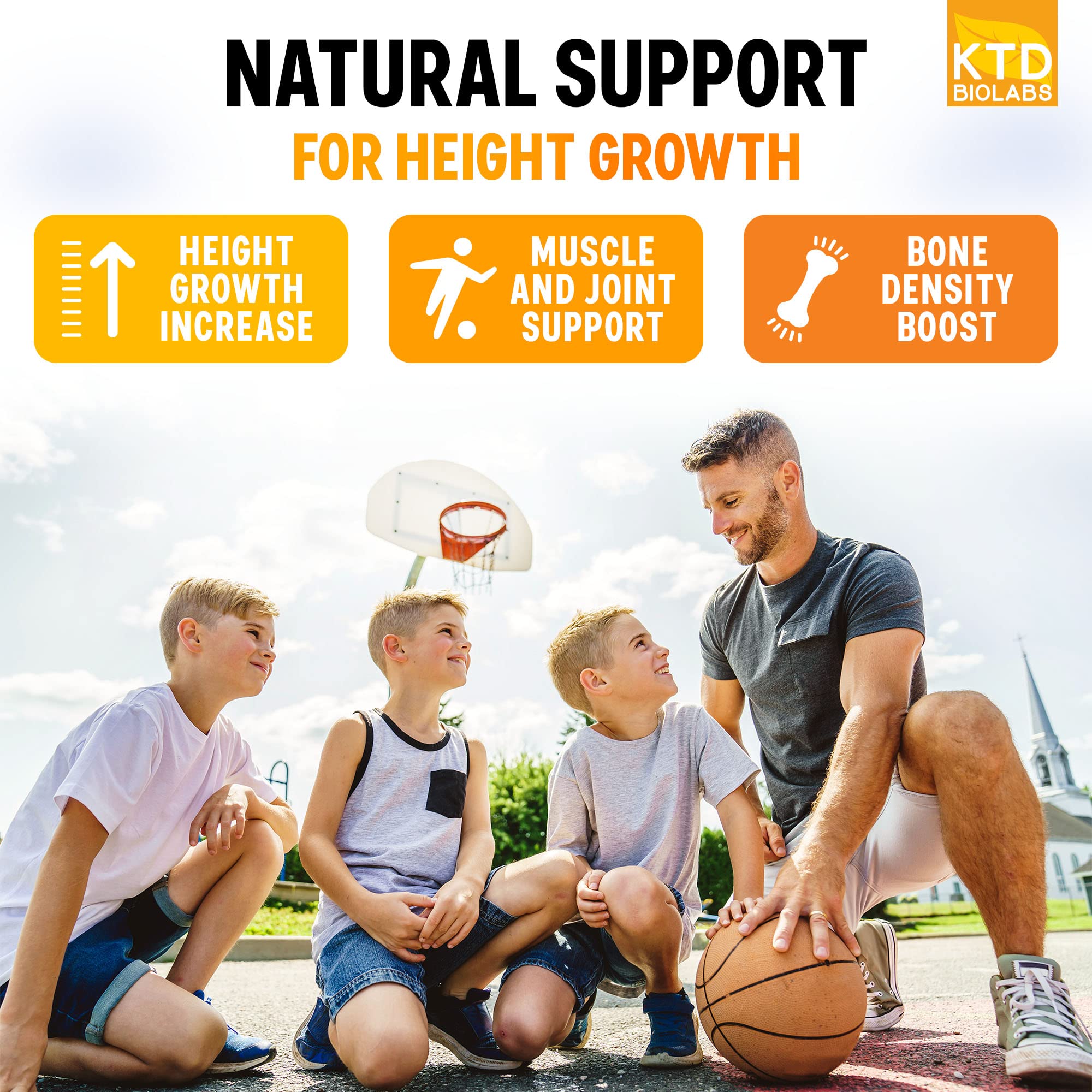 Foto 4 pulgar | Píldoras Para Crecer En Altura, Ktd Biolabs, Paquete De 2 Unidades, Natural Heig - Venta Internacional.