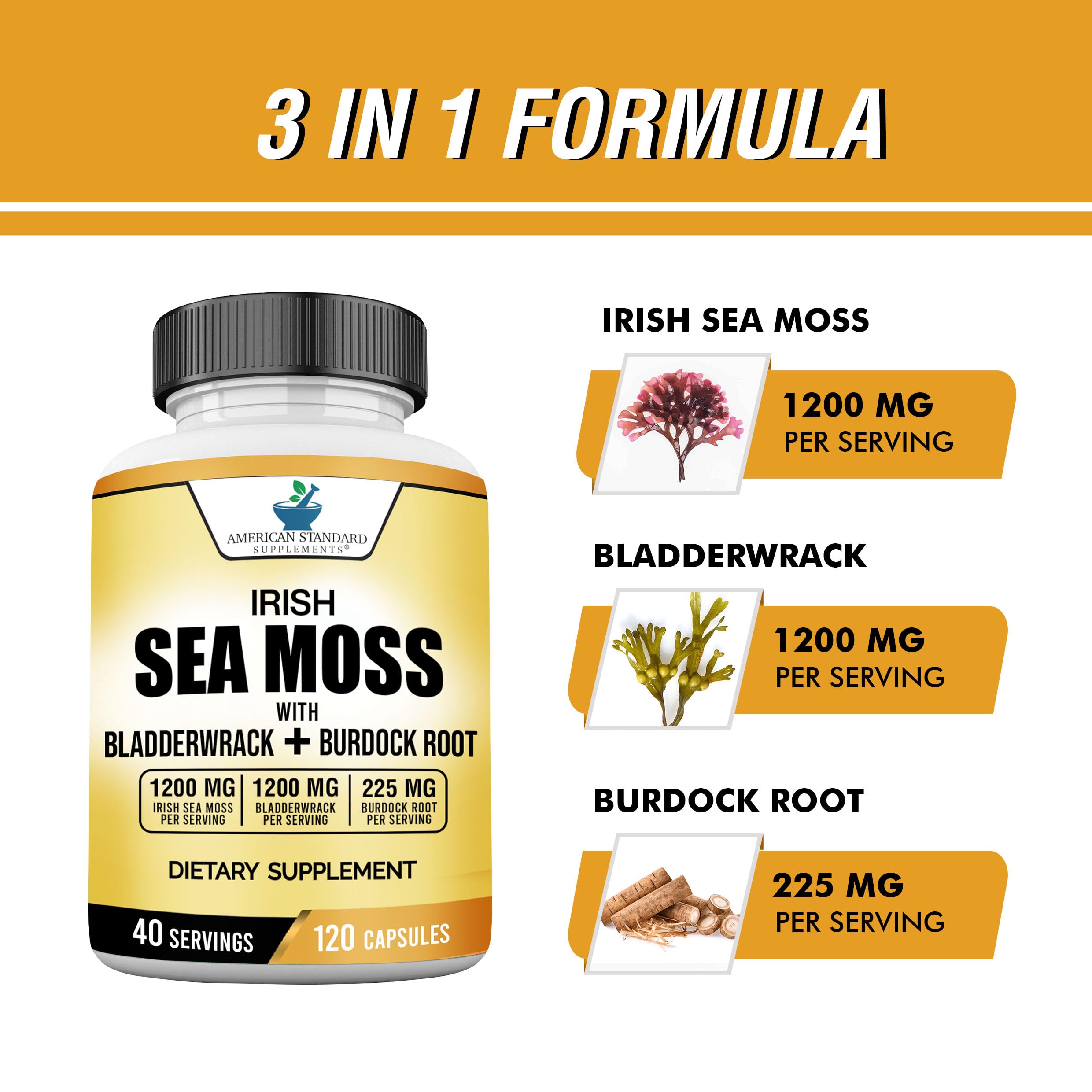 Foto 5 pulgar | Cápsulas Sea Moss | Suplementos American Standard - Venta Internacional.