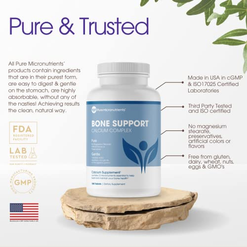 Foto 3 pulgar | Suplemento De Calcio Pure Micronutrients Bone Support 1000 Mg - Venta Internacional.