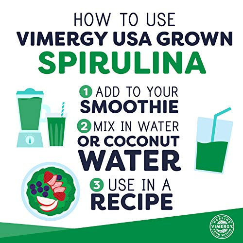 Foto 6 pulgar | Suplemento Vimergy De Espirulina Natural En Polvo 250 G - Venta Internacional.