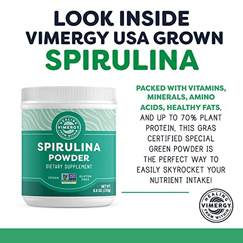 Foto 7 pulgar | Suplemento Vimergy De Espirulina Natural En Polvo 250 G - Venta Internacional.