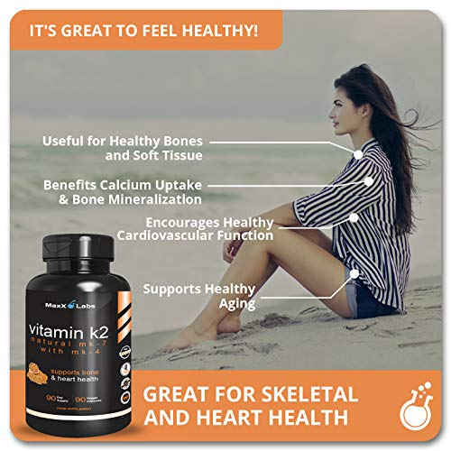 Foto 3 pulgar | Suplemento De Vitamina K2 Maxx Labs 600 Mcg Con Calcio 100 Mg - Venta Internacional.