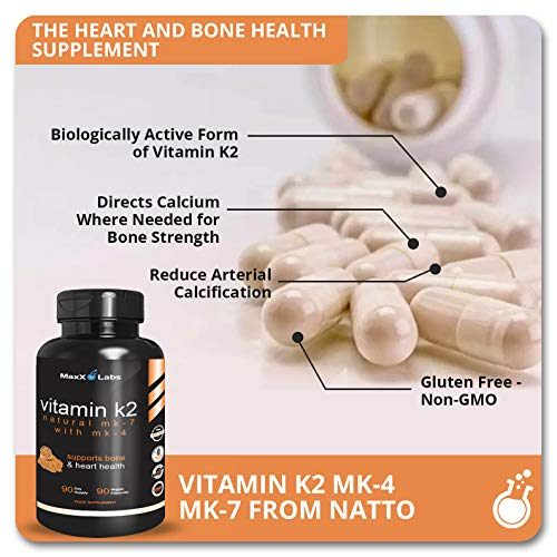 Foto 4 pulgar | Suplemento De Vitamina K2 Maxx Labs 600 Mcg Con Calcio 100 Mg - Venta Internacional.