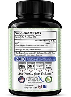 Foto 2 | Cápsulas Vegetarianas Supplement X Gold Health Pqq De 20 Mg (120 Unidades) - Venta Internacional.