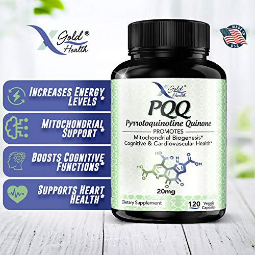 Foto 5 pulgar | Cápsulas Vegetarianas Supplement X Gold Health Pqq De 20 Mg (120 Unidades) - Venta Internacional.
