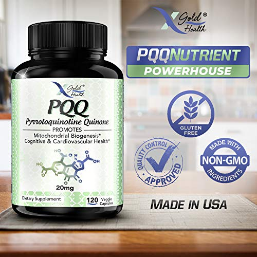Foto 6 pulgar | Cápsulas Vegetarianas Supplement X Gold Health Pqq De 20 Mg (120 Unidades) - Venta Internacional.