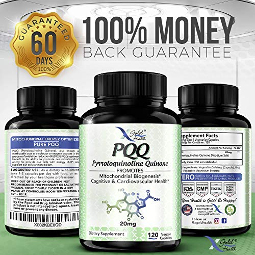Foto 7 pulgar | Cápsulas Vegetarianas Supplement X Gold Health Pqq De 20 Mg (120 Unidades) - Venta Internacional.