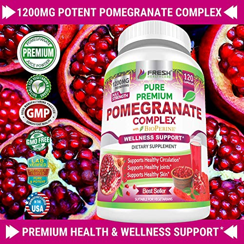 Foto 2 | Suplemento: Jugo De Granada Fresh Healthcare, 1200 Mg, 120 Cápsulas - Venta Internacional.