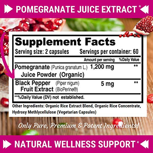 Foto 5 pulgar | Suplemento: Jugo De Granada Fresh Healthcare, 1200 Mg, 120 Cápsulas - Venta Internacional.