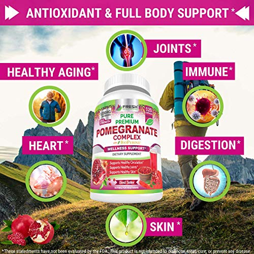 Foto 5 | Suplemento: Jugo De Granada Fresh Healthcare, 1200 Mg, 120 Cápsulas - Venta Internacional.