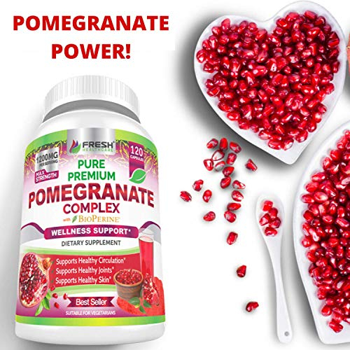Foto 7 pulgar | Suplemento: Jugo De Granada Fresh Healthcare, 1200 Mg, 120 Cápsulas - Venta Internacional.