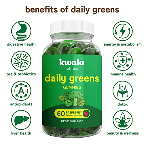 Foto 3 pulgar | Suplemento Kwala Nutrition Super Greens Gomies Adults - Venta Internacional.
