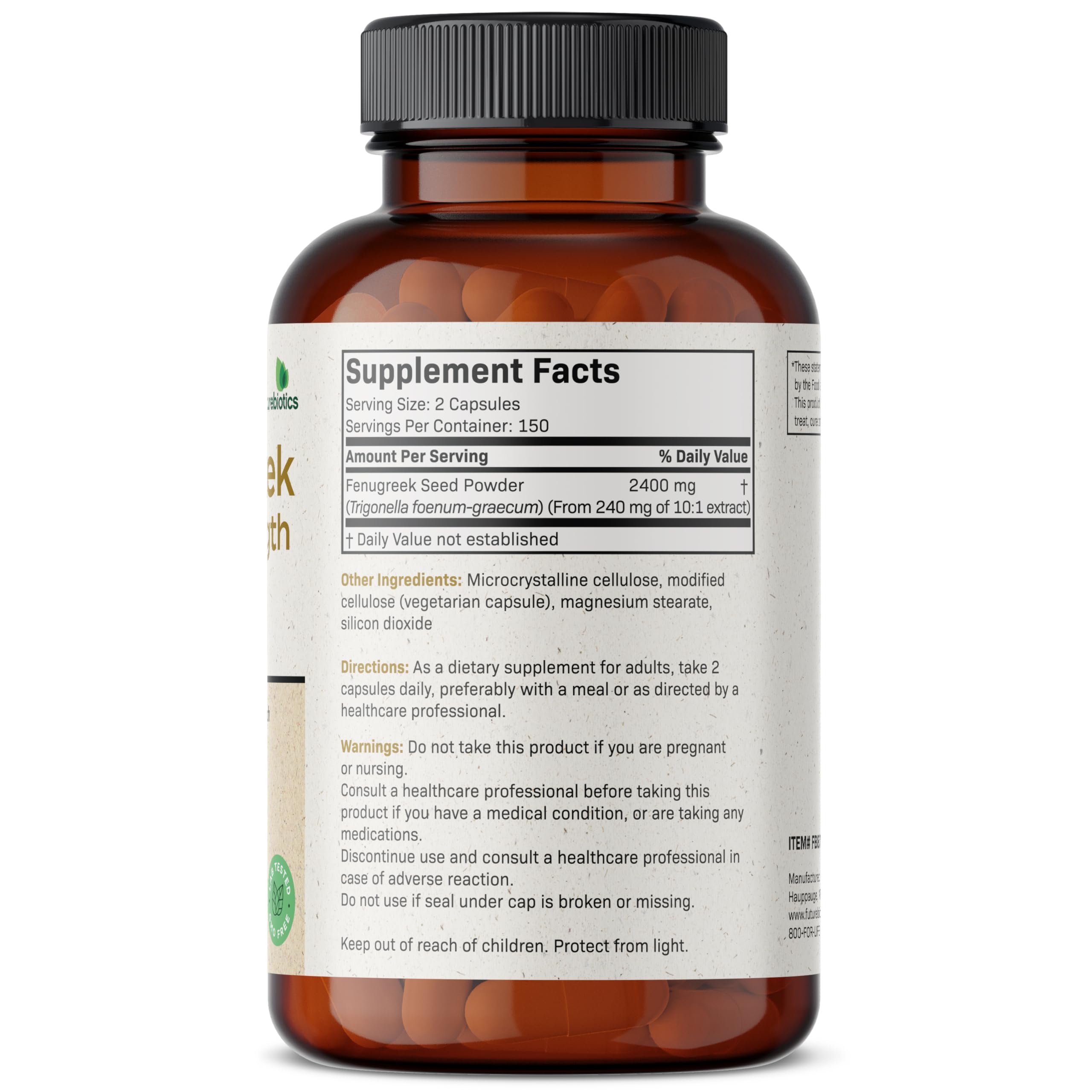 Foto 3 pulgar | Suplemento Futurebiotics Fenugreek Extra Strength 2400 Mg - Venta Internacional.