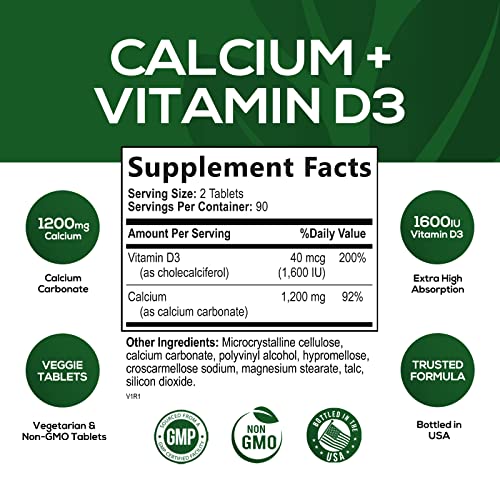 Foto 2 | Suplemento De Calcio Nature's Peak 1200 Mg Con Vitamina D3 - Venta Internacional.