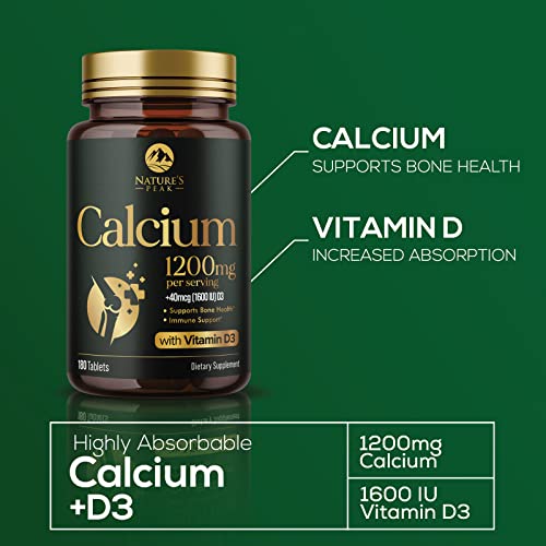 Foto 4 pulgar | Suplemento De Calcio Nature's Peak 1200 Mg Con Vitamina D3 - Venta Internacional.