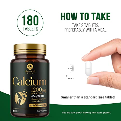 Foto 6 pulgar | Suplemento De Calcio Nature's Peak 1200 Mg Con Vitamina D3 - Venta Internacional.