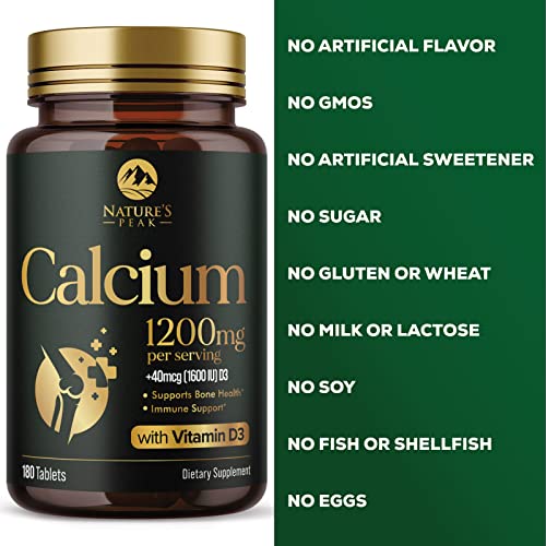 Foto 8 pulgar | Suplemento De Calcio Nature's Peak 1200 Mg Con Vitamina D3 - Venta Internacional.