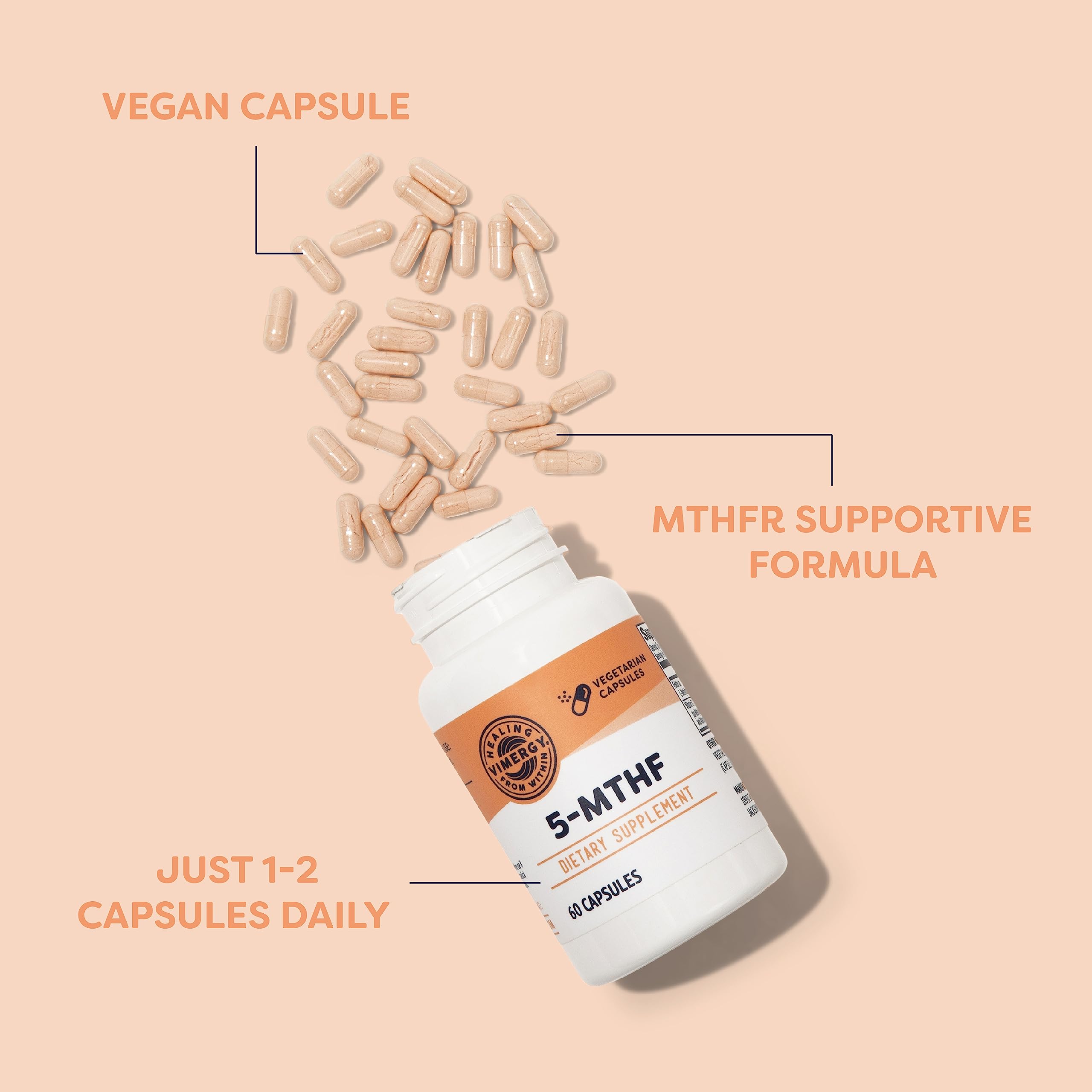 Foto 4 pulgar | Suplemento Vimergy 5-mthf De 5 Mg (5000 Mcg) Con Vitamina B12, 60 Porciones - Venta Internacional.