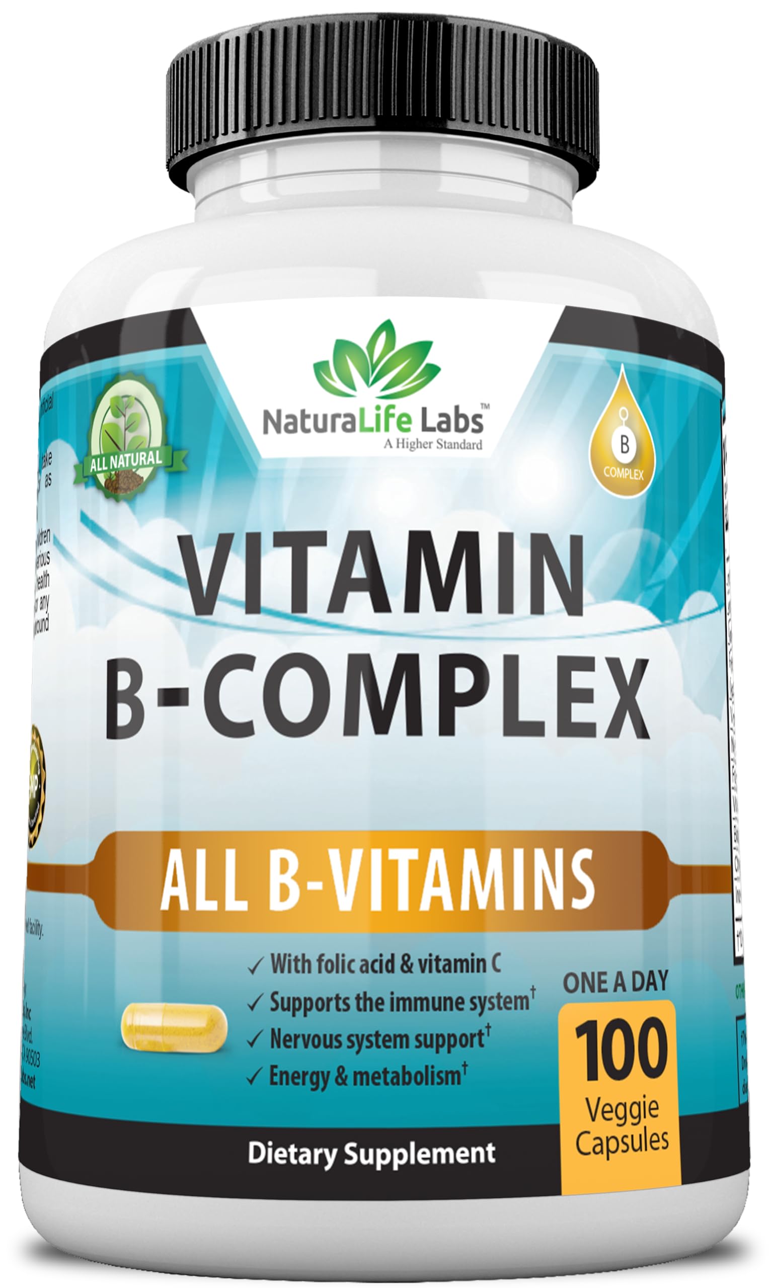 Foto 2 pulgar | Complementa El Complejo De Vitamina B Naturalife Labs Con Vitamina C 60 Cápsulas - Venta Internacional.