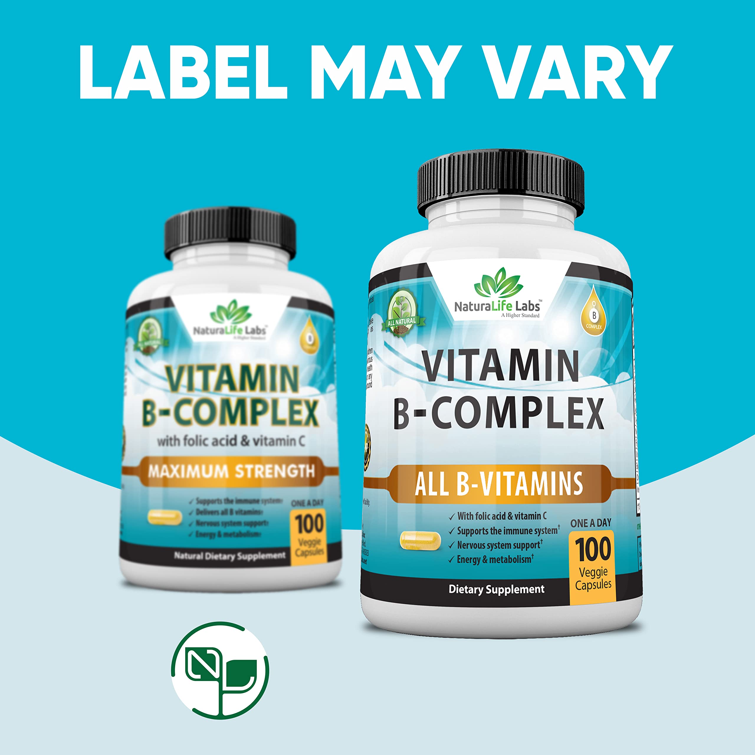 Foto 4 | Complementa El Complejo De Vitamina B Naturalife Labs Con Vitamina C 60 Cápsulas - Venta Internacional.