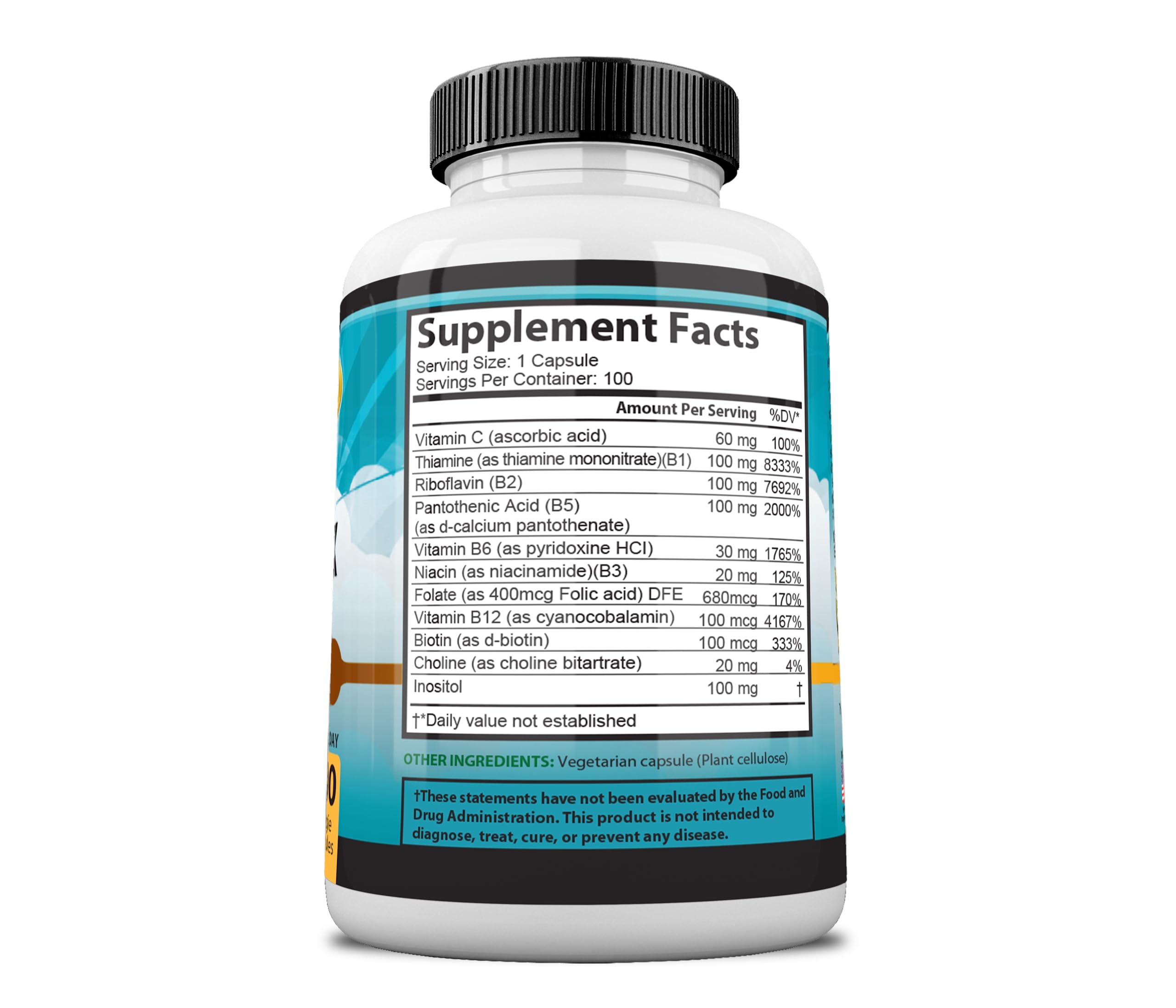Foto 5 | Complementa El Complejo De Vitamina B Naturalife Labs Con Vitamina C 60 Cápsulas - Venta Internacional.
