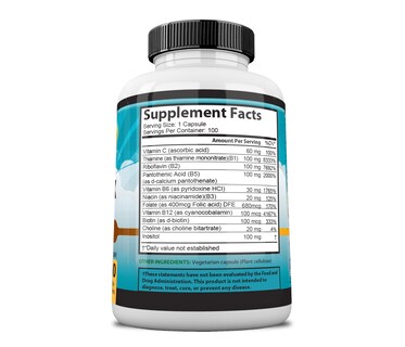 Foto 5 | Complementa El Complejo De Vitamina B Naturalife Labs Con Vitamina C 60 Cápsulas - Venta Internacional.