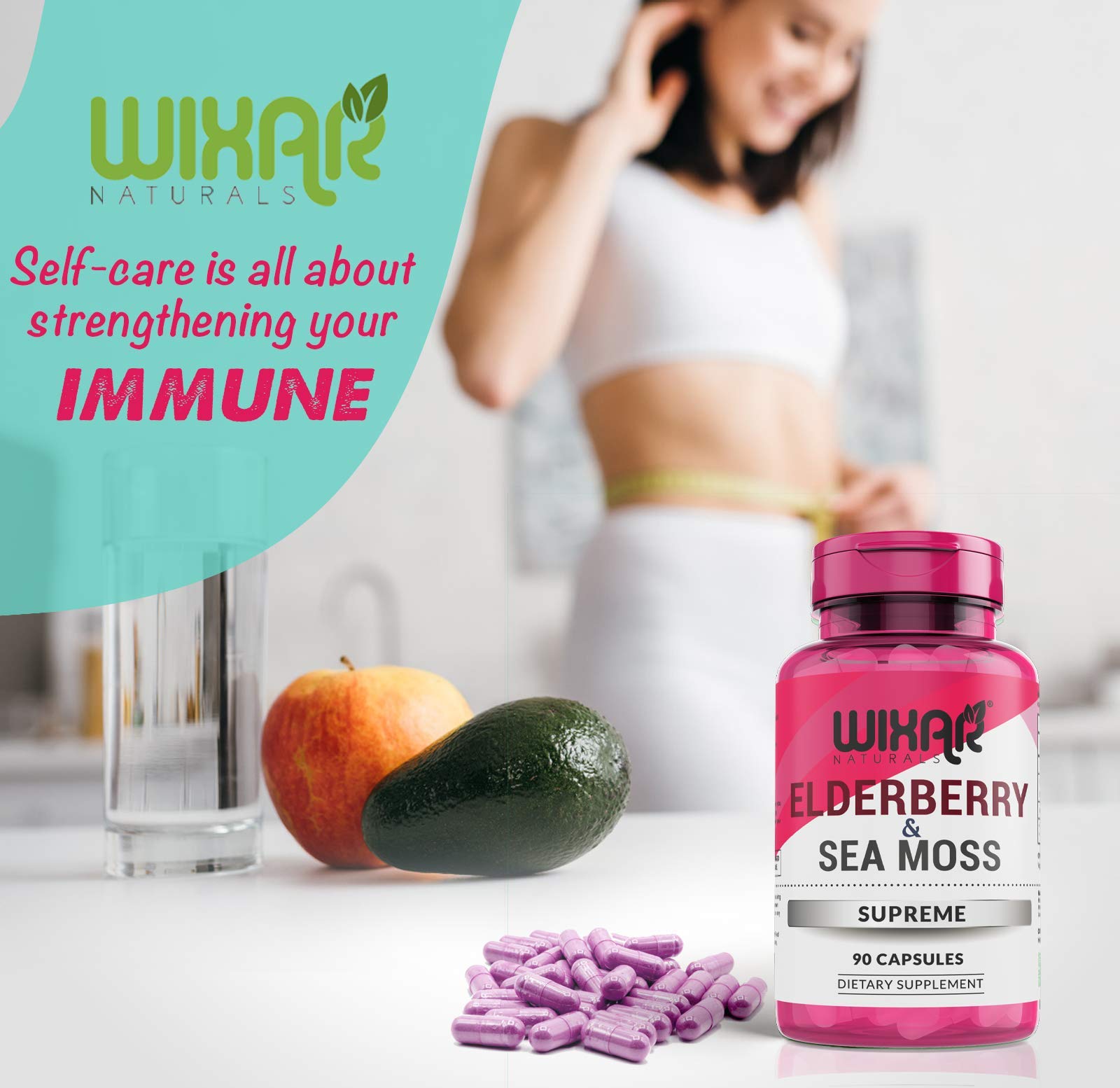 Foto 8 pulgar | Supreme Capsules Wixar Naturals Saúco Y Musgo Marino 500 Mg - Venta Internacional.