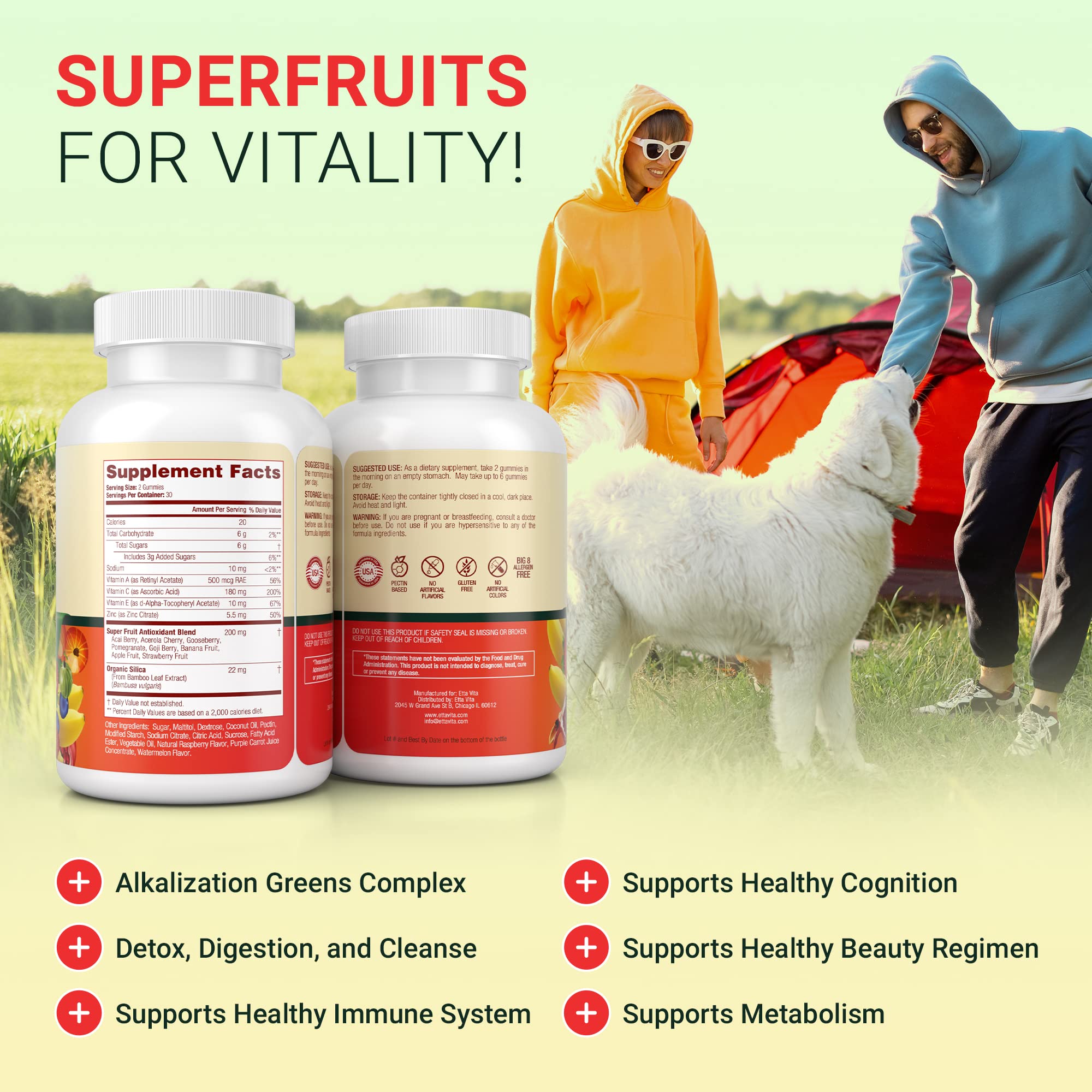 Foto 7 pulgar | Suplemento De Frutas Y Verduras (120 Masticables) - Superfood Fruits - Venta Internacional.
