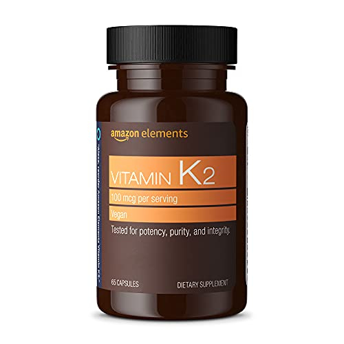 Foto 2 pulgar | Suplemento De Vitamina K2 De Amazon Elements, 100 Mcg, 65 Cápsulas - Venta Internacional.