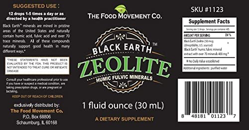 Foto 6 pulgar | Suplemento De Zeolita Black Earth De The Food Movement, 30 Ml - Venta Internacional.