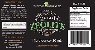 Foto 5 | Suplemento De Zeolita Black Earth De The Food Movement, 30 Ml - Venta Internacional.